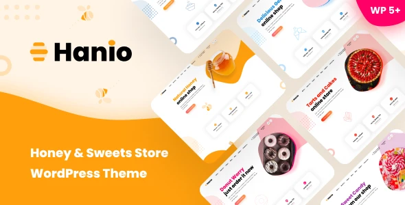 Hanio – Honey & Sweets Store WordPress Theme