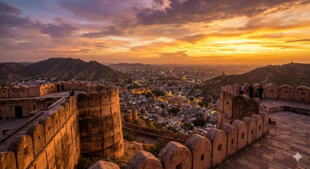 Nahargarh Fort sunset view Jaipur