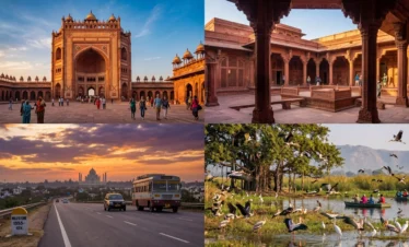 Fatehpur Sikri to Agra tour route